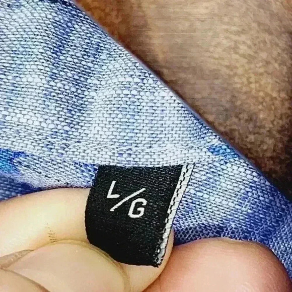 Viyella Tailored Fit Made In Canada palm tree Printed Button down Long sleeve L - Picture 5 of 7